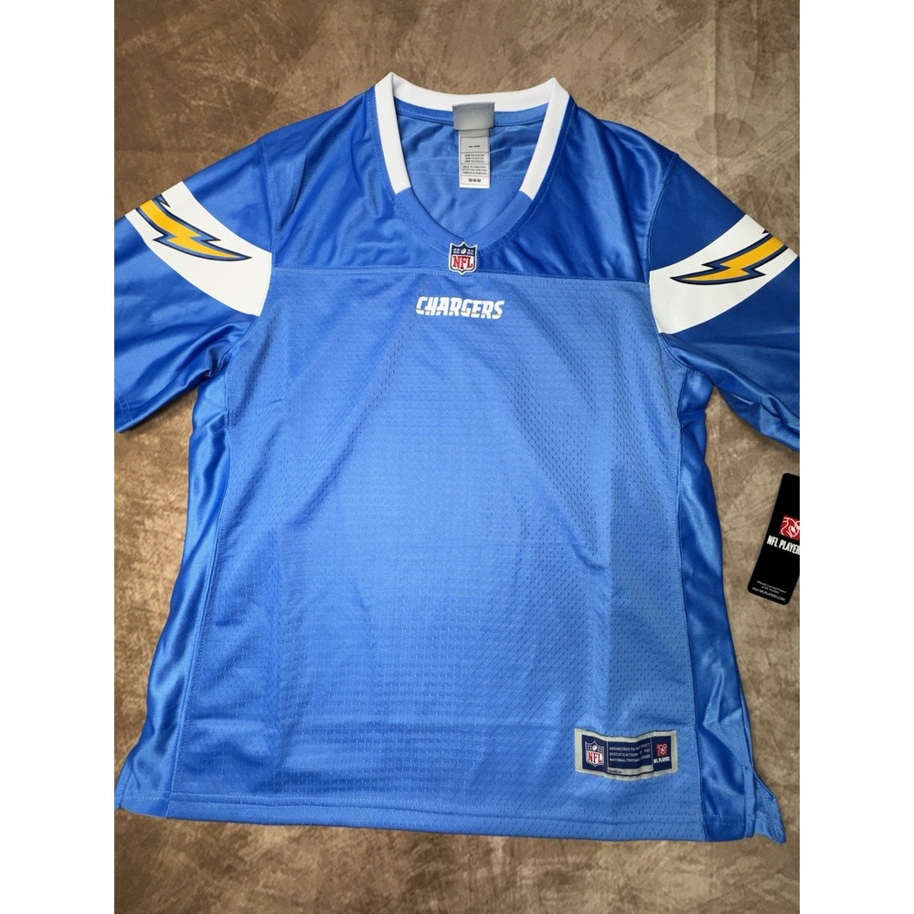 NWT NFL Pro-Line Los Angeles Chargers Blank Footbal Jersey Shirt Womens Medium